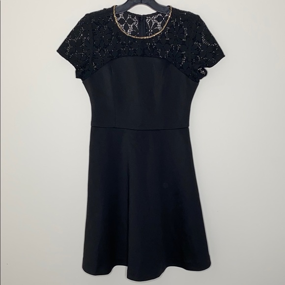 JESSICA SIMPSON Lace & Scuba Fit & Flare Dress sz2 - Picture 3 of 15